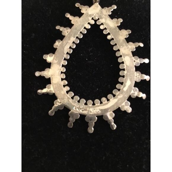 ANNA BECK ICONIC STERLING SILVER GOLD PLATED OPEN TEARDROP DOT PENDANT - Picture 2 of 4